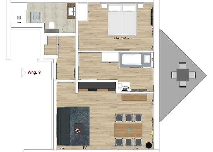 公寓 Haus Am Dorfbrunnen Moewe